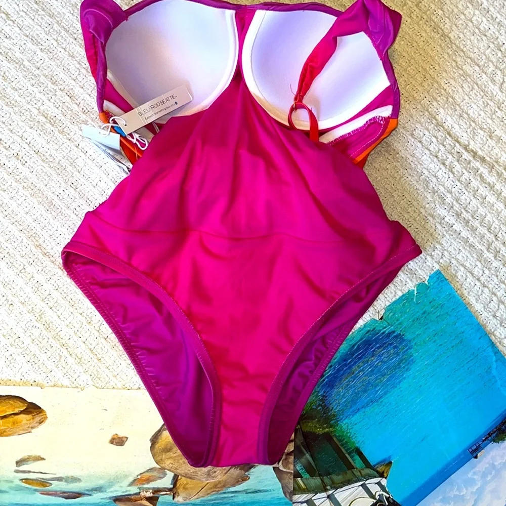 Bleu Rod Beattie Pink and Orange Swimsuit - Picture 8 of 8
